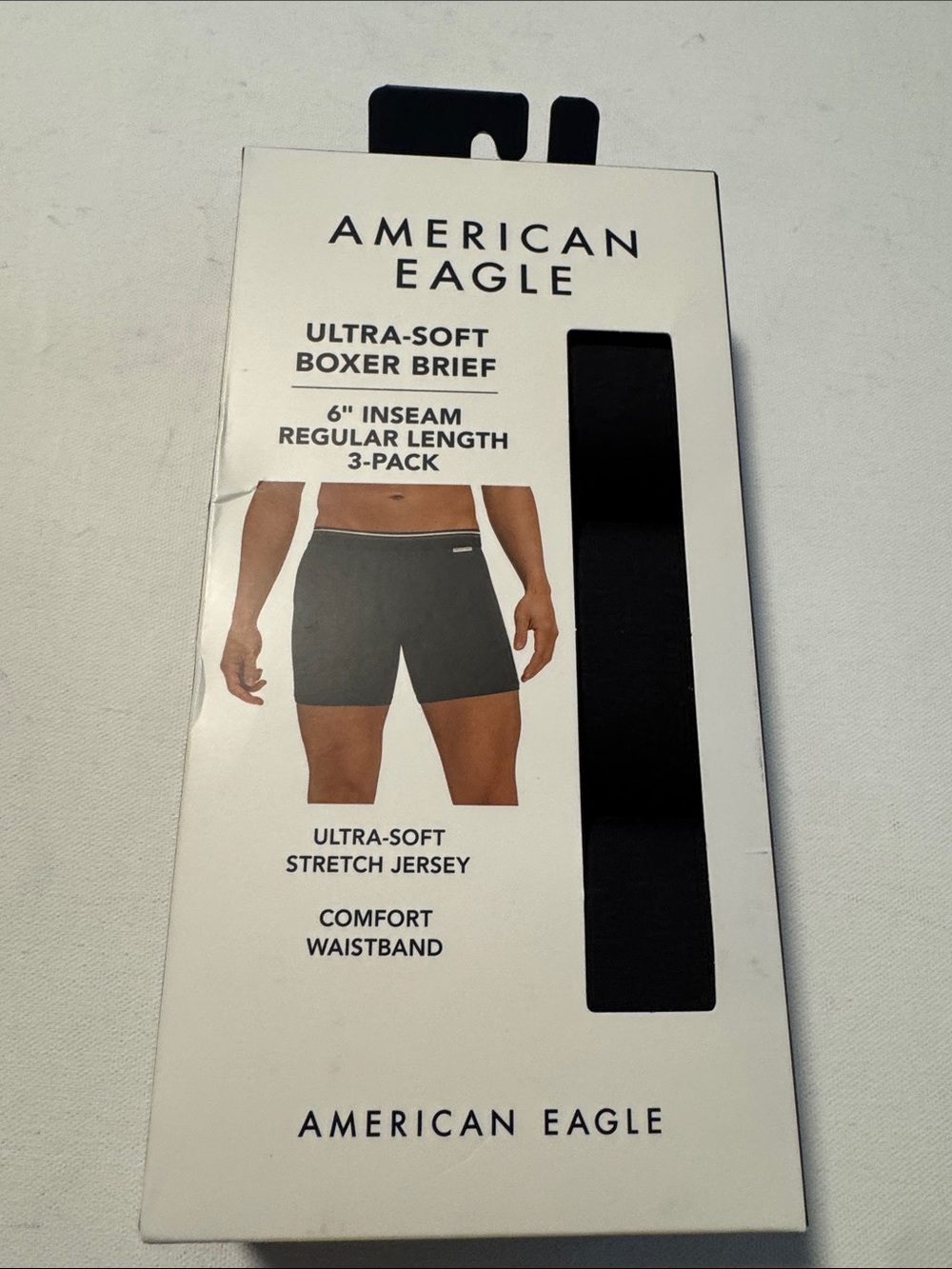 American Eagle Boxer Briefs Mens Small Black Ultra Soft 3 Pack